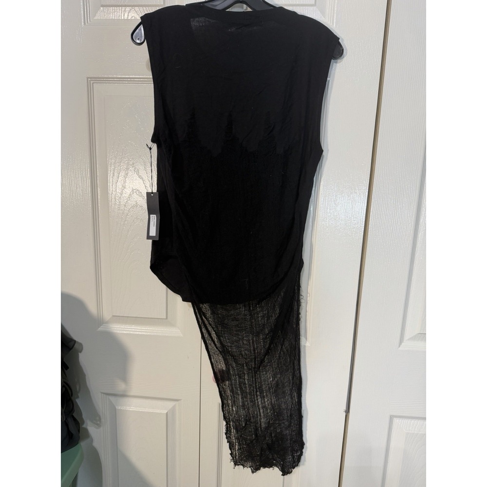 Benjamin Jay Women's Distressed Tank Top NWT Black Size L - Picture 2 of 6